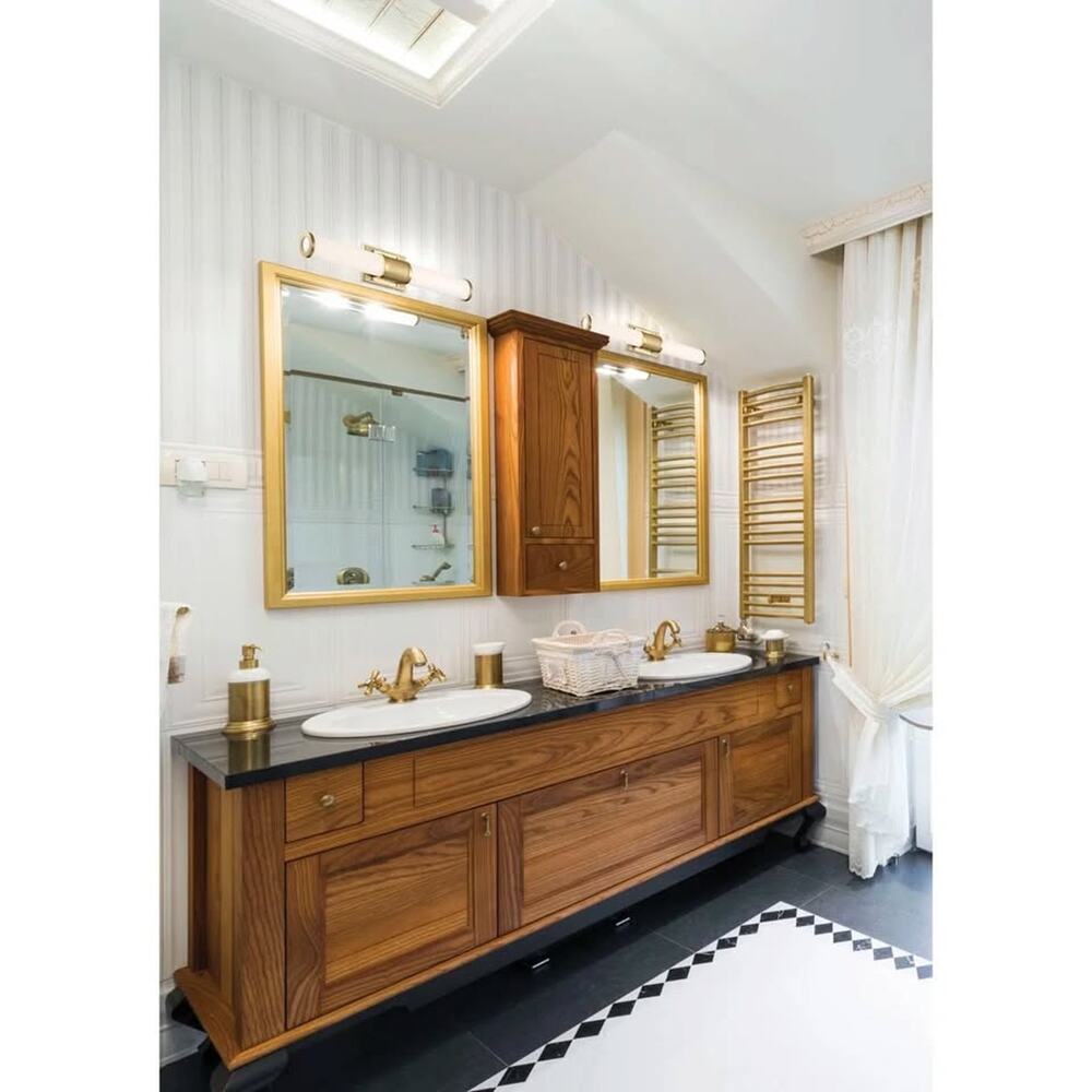 Generation Lighting 19-in-1 Satin Brass LED Vanity light - Picture 3 of 4